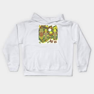 brick game in ecopop floral atlante wallpaper Kids Hoodie